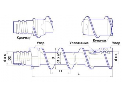 Шнеки полые с резьбовым замком