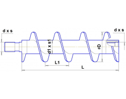 Шнеки с цилиндрическим резьбовым замком