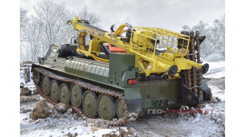 Установка буровая гидромеханизированная УБГМ-1Л на базе снегоболотохода ГАЗ-34039